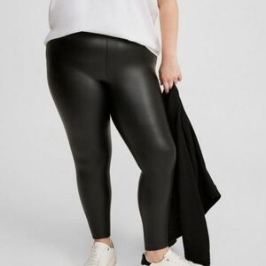 Torrid Black Faux Leather Leggings with Pockets